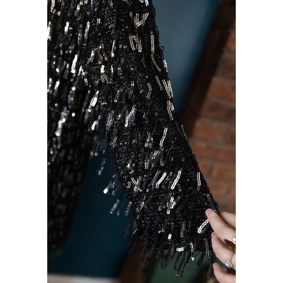 Zara Black Sequin Mini Dress - Picture 5 of 13